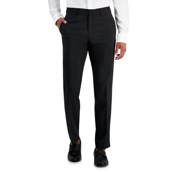 Perry Ellis Portfolio Mens Modern fit Dress Pants 36Wx32L Black E04531D - Picture 2 of 5